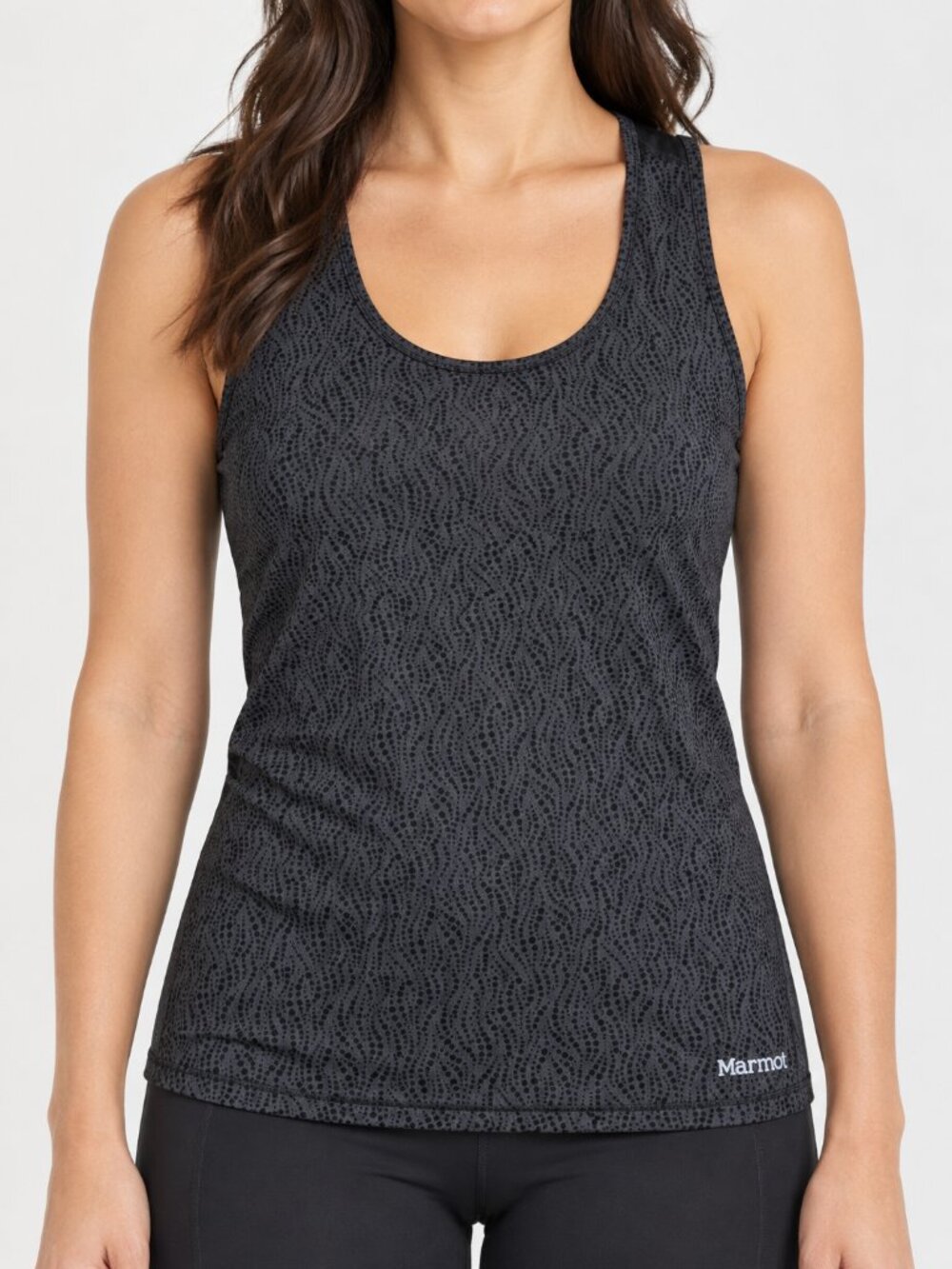 Marmot Black Printed Athletic Tank Top Women’s XL